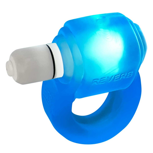 Glowdick Cockring With Led - Blue Ice  3