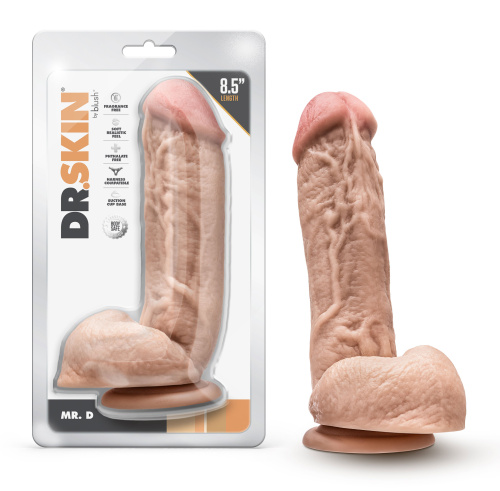 Dr. Skin - Mr. D - 8.5 Inch Dildo With Balls - Beige  3