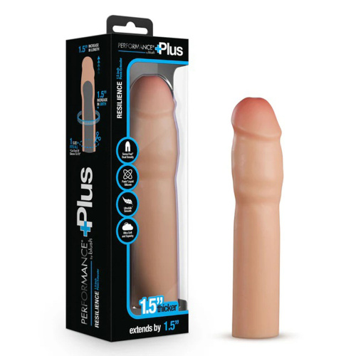 Performance Plus 1.5 Inch Silicone Penis Xtender - Beige  2