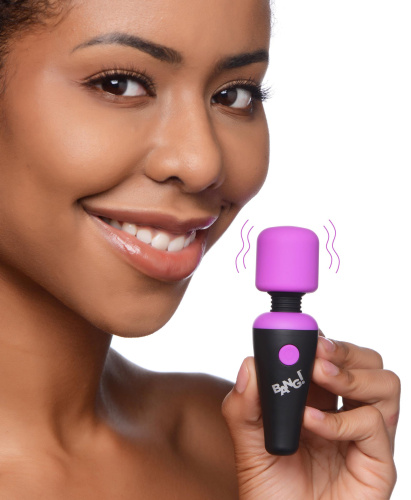 Bang - 10x Vibrating Mini Silicone Wand - Purple  4