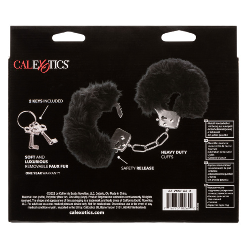 Ultra Fluffy Furry Cuffs - Black  2