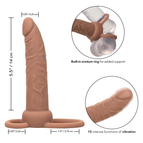 Performance Maxx Rechargeable Dual Penetrator - Brown  4