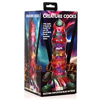 Larva Silicone Ovipositor Dildo With Eggs - Multicolor