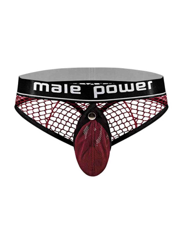 Cock Pit Net Cock Ring Thong - S/ M - Burgundy  3