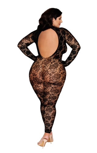 Gloved Bodystocking Dmnd - Queen Size - Black  2