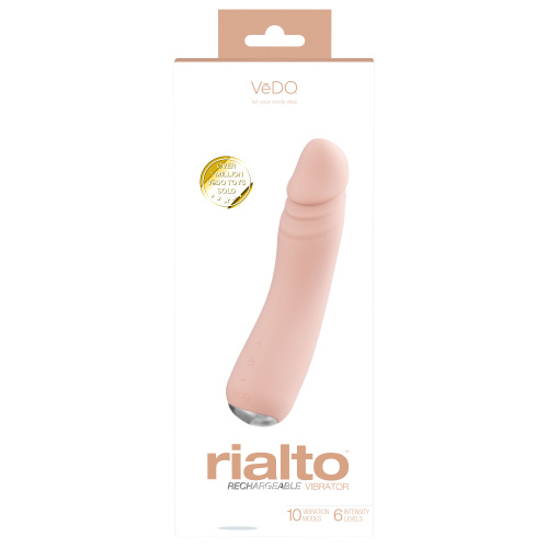 Rialto Rechargeable Vibrator - Vanilla  5