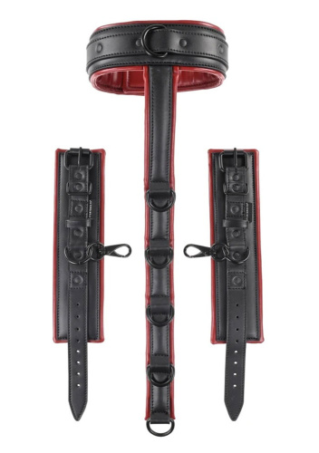 Saffron Neck and Wrist Restraint - Black/red  3