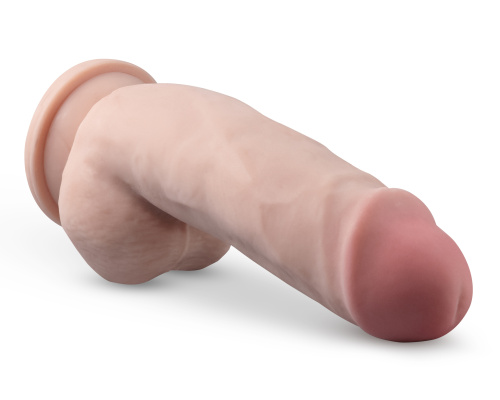 Dr. Skin Plus - 7 Inch Girthy Posable Dildo With  Balls - Vanilla  5