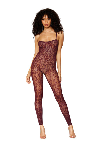 Catsuit Bodystocking and Shrug - One Size -  Burgundy  2