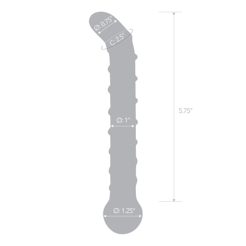 Mr. Swirly 6.5 Inch G-Spot Glass Dildo  4