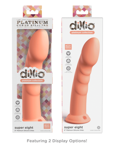 Dillio Platinum - Super Eight 8 Inch Dildo - Peach  5