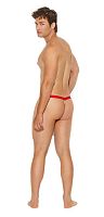 Men's Striped Mesh G-String Pouch - One Size -  Black