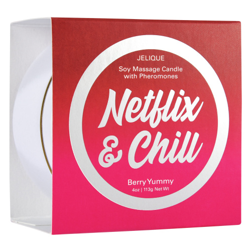 Massage Candle - Netflix and Chill - Berry Yummy - 4 Oz. Jar  5