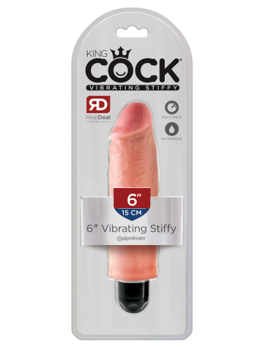 King Cock 6 Inch Vibrating Stiffy - Light  3