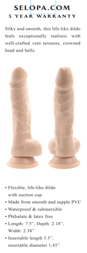 6 Inch Dildo - Light  2