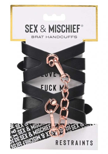 Brat Handcuffs - Black / Rose Gold  4