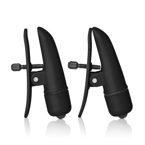 Nipple Play Nipplettes Vibrating Nipple  Clamps - Black  2
