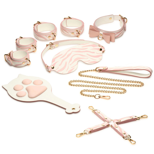 Pink Kitty Bondage Set - White/pink  2