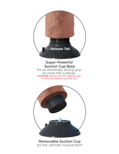 King Cock 7 Inch Vibrating Cock - Tan  2