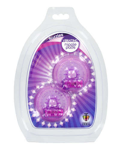 Razzles Vibrating Nipple Pads - Purple  3
