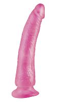 Basix Rubber Works - Slim 7 Inch With Suction Cup - Pink