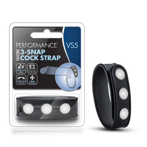 Performance - Vs5 - Silicone 3 - Snap Cock Strap - Black  2