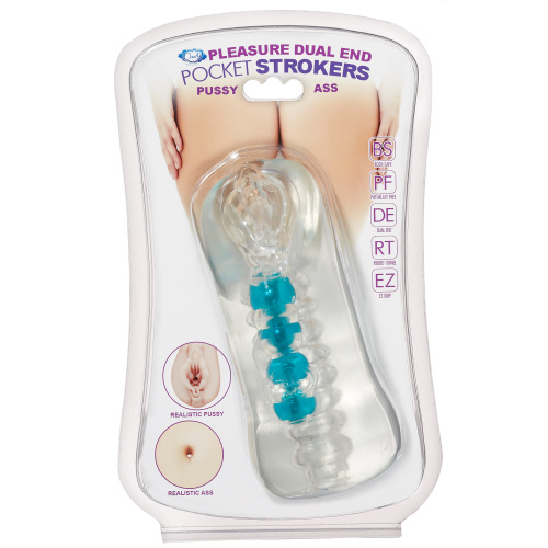 Personal Double Ended Beaded Stroker Clear  3
