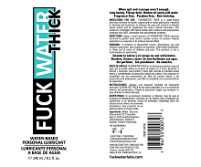 Fuck Water Thick 8oz Clear Water Based Lubricant