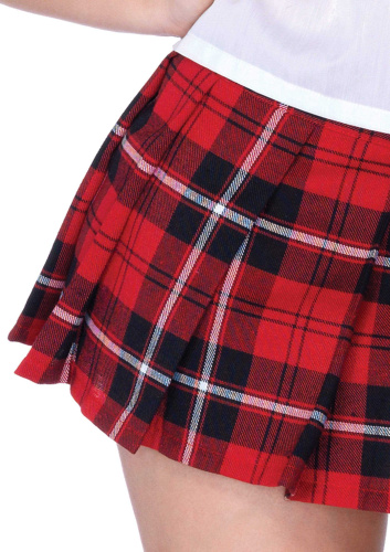 Private School Sweetie Costume - Large - White /  Red  2