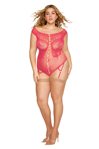 Garter Teddy - Queen Size - Watermelon  2