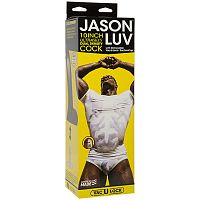Jason Luv - 10 Inch Ultraskyn Cock With Removable Vac-U-Lock Suction Cup - Chocolate