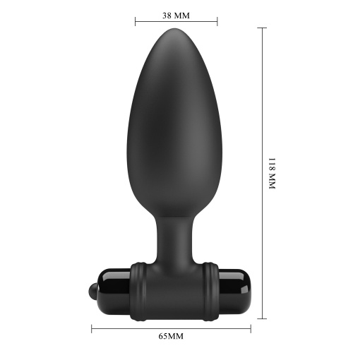 Pretty Love Vibra Butt Plug II - Black  3