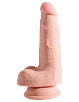 King Cock Plus Triple Density 5 Inch Cock With Balls - Flesh
