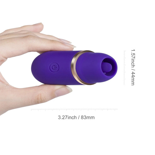 Abby - Mini Clit Licking Vibrator Tongue Sex Toy  - Purple  2