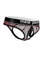 Cock Pit Net Cock Ring Thong - S/ M - Burgundy