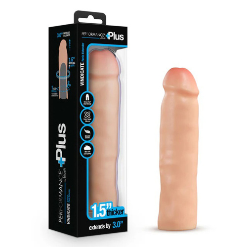 Performance Plus 3 Inch Silicone Penis Xtender -  Beige  2