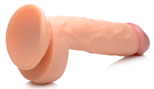 Pop Pecker 8.25 Inch Dildo With Balls - Light  4