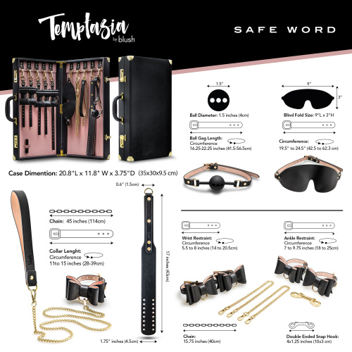 Temptasia - Safe Word - Bondage Kit With Suitcase  - Black  2