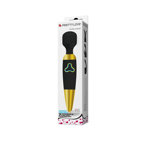 Pretty Love Body Wand With Led Light - Black and Gold  4
