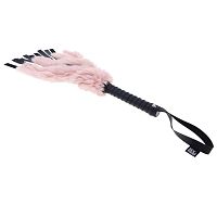 Brat Faux Fur Flogger - Pink/black