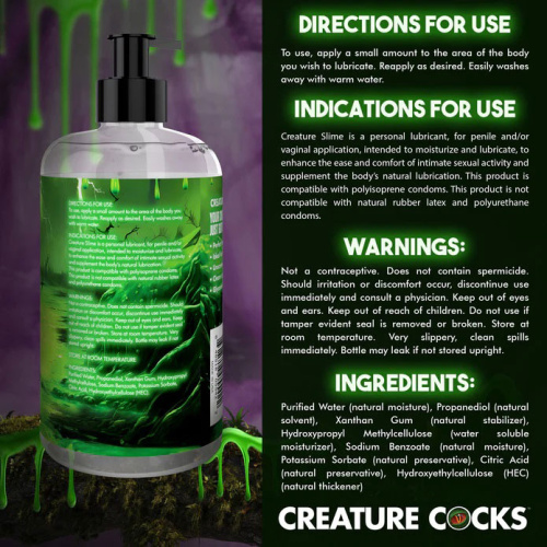 Creature Slime Water Based  Lubricant 16oz  2