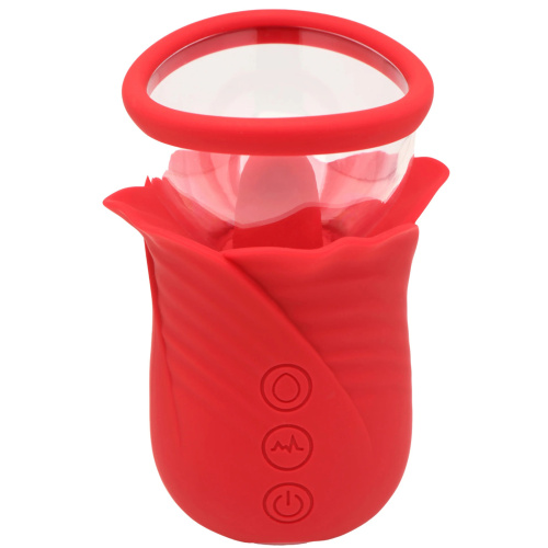 Lily Lover Sucking and Vibrating Clitoral Stimulator- Red  3