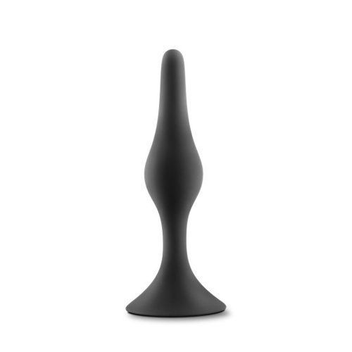 Anal Adventures Platinum - Silicone Beginner Plug  - Small - Black  5