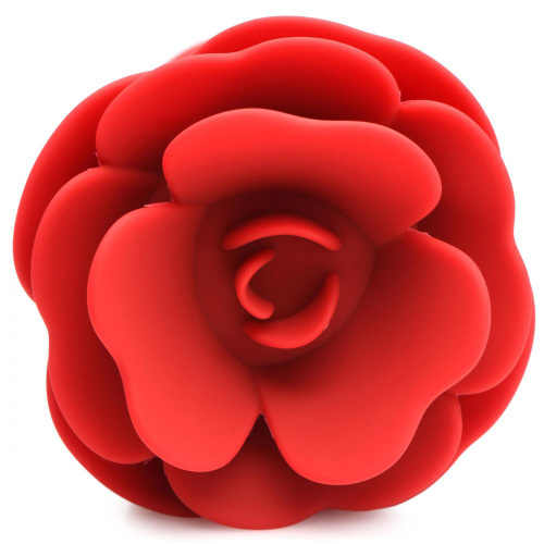 28x Silicone Vibrating Rose Anal Plug With Remote - Medium  4