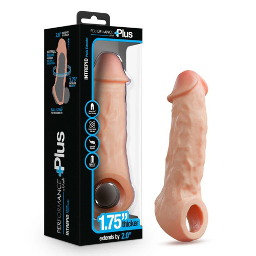 Performance Plus Intrepid 2 Inch Silicone Penis Xtender Beige  2