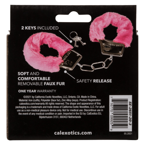 Playful Furry Cuffs - Pink  2