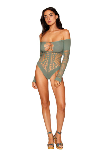 Long Sleeve Teddy - One Size - Sage  2