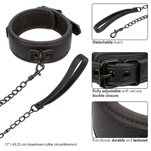 Nocturnal Collection Collar and Leash - Black  5