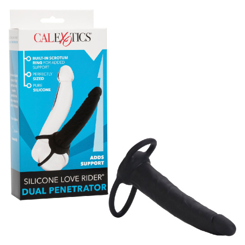 Silicone Love Rider Dual Penetrator - Black  3
