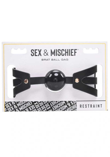 Brat Ball Gag - Black / Rose Gold  4